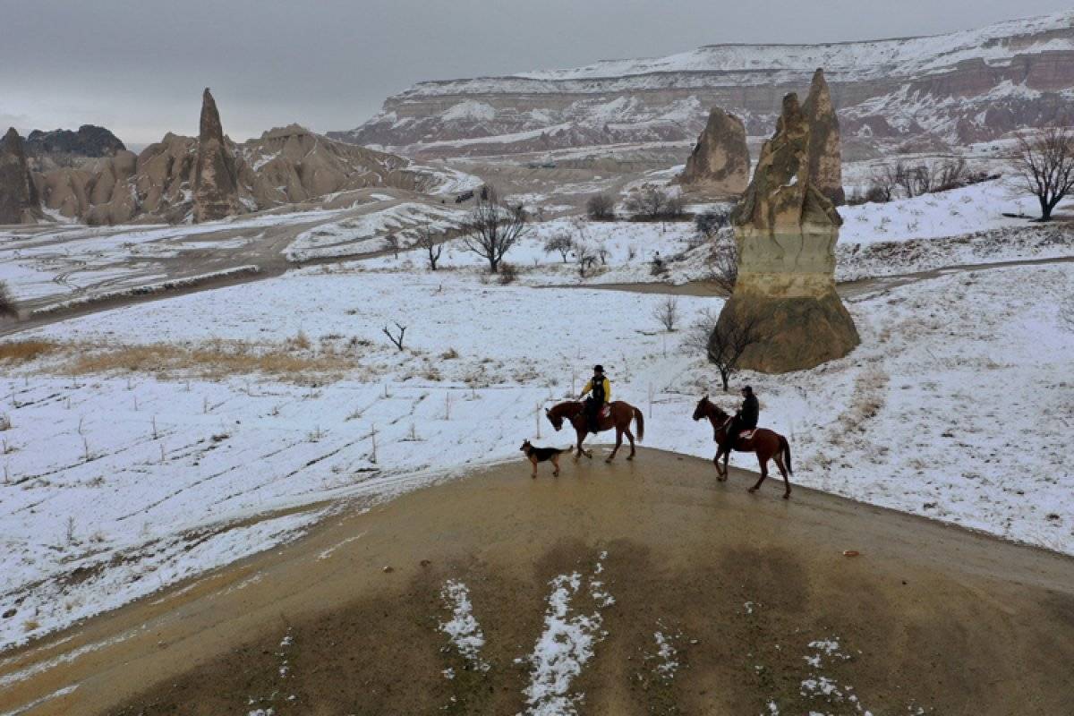 Peribacaları'nda turistler için kış aktiviteleri