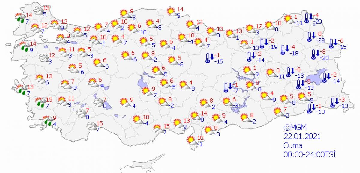 Meteoroloji tahminlerine göre 5 günlük hava raporu