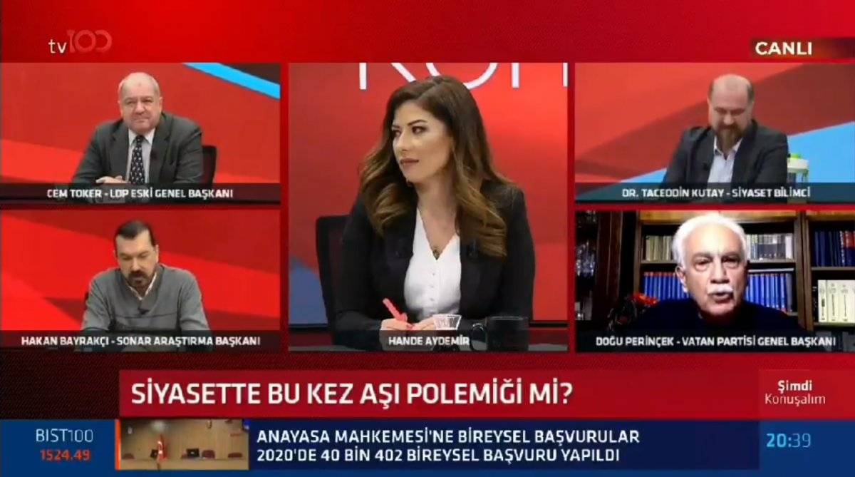 Perinçek canlı yayında sinirlendi: Otur orada adam gibi