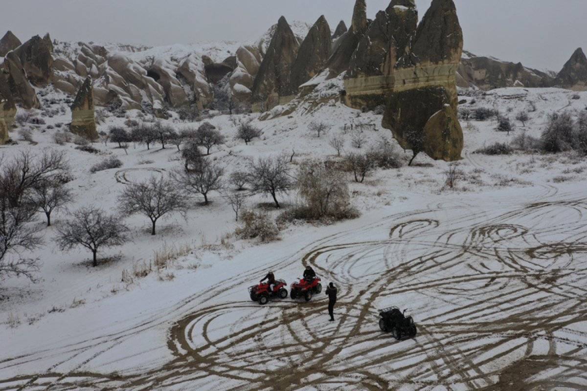 Peribacaları'nda turistler için kış aktiviteleri