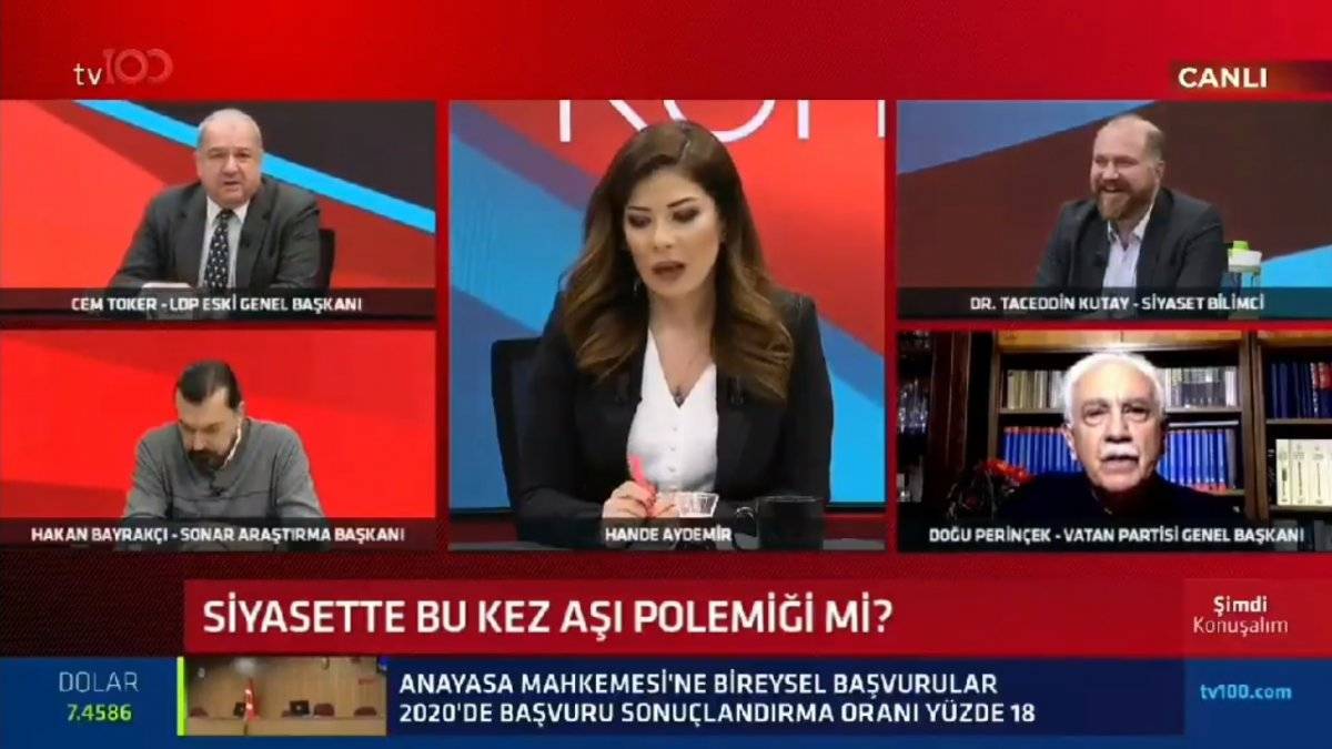 Perinçek canlı yayında sinirlendi: Otur orada adam gibi