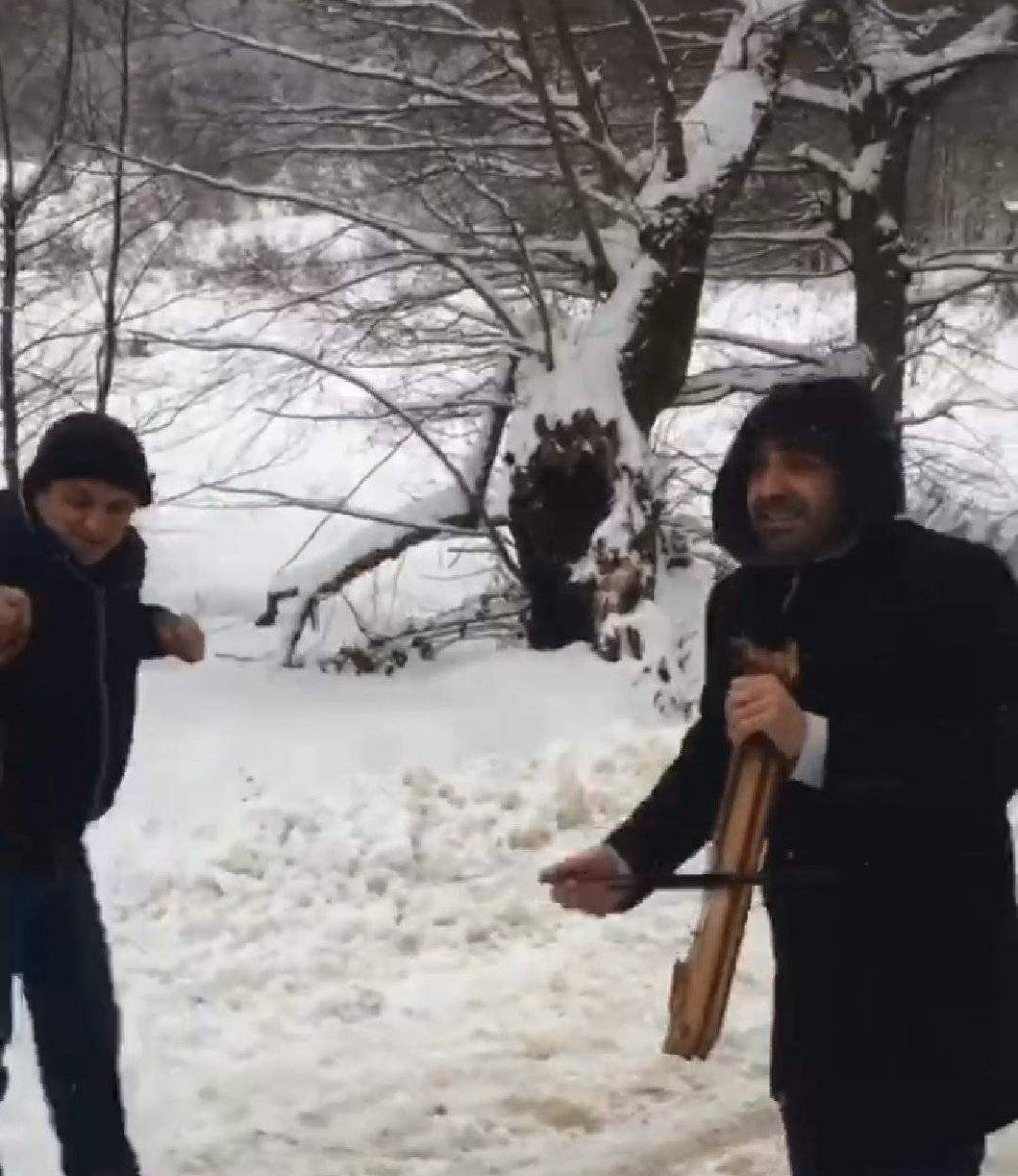 Bursalıların kar eğlencesi