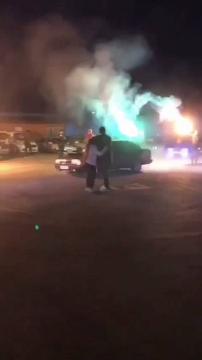 Antalya’da drift eşliğinde evlilik teklifi