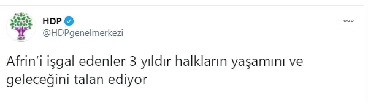 HDP, Zeytin Dalı Harekatı'nı bu yıl da kınadı
