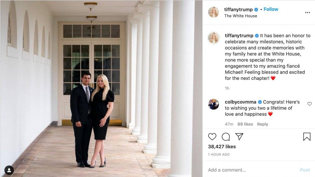 Donald Trump’ın kızı Beyaz Saray’dan ayrılmadan nişan yaptı