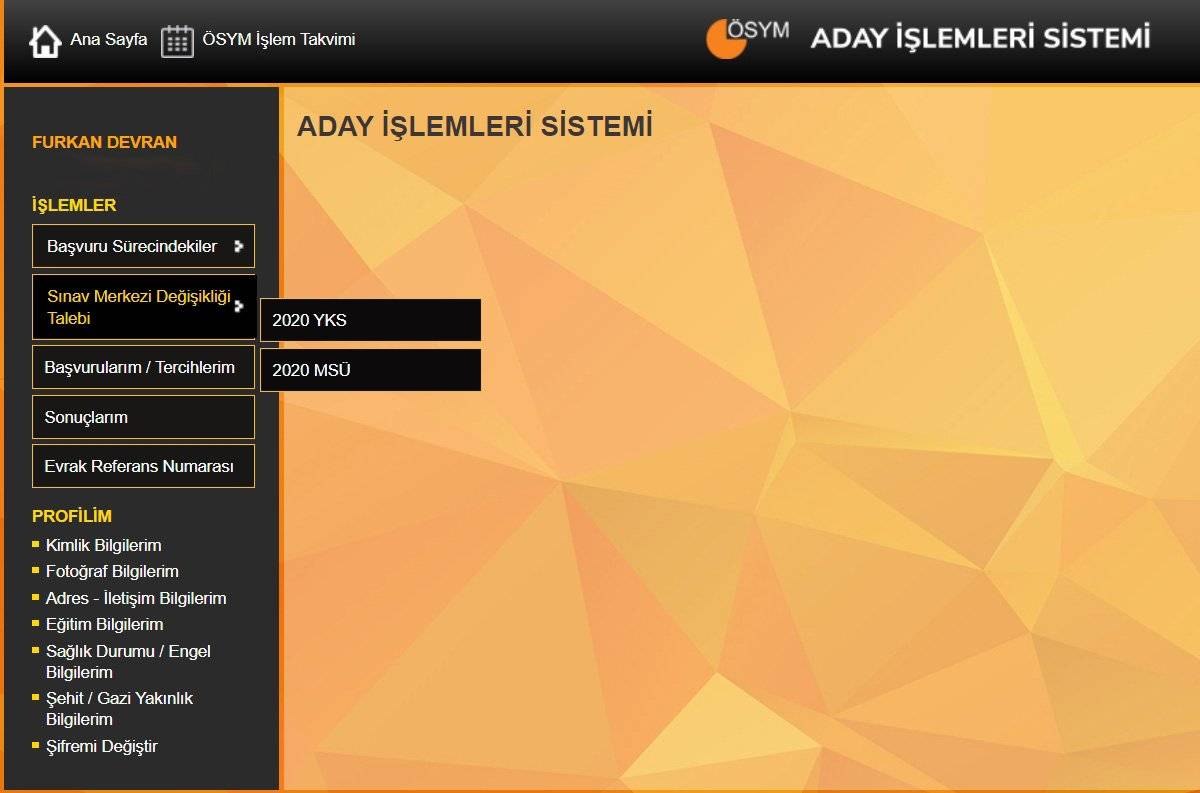 ÖSYM sınav merkezi nasıl değiştirilir? ÖSYM sınav merkezi değişikliği nasıl yapılır?