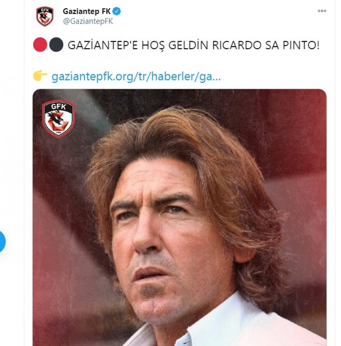 Gaziantep'in yeni hocası Ricardo Sa Pinto oldu