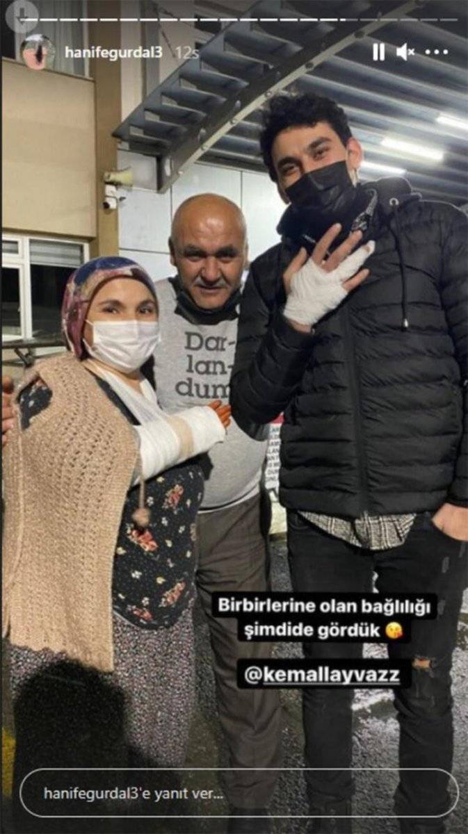 Hanife Gürdal'ın kar eğlencesi hastanede bitti