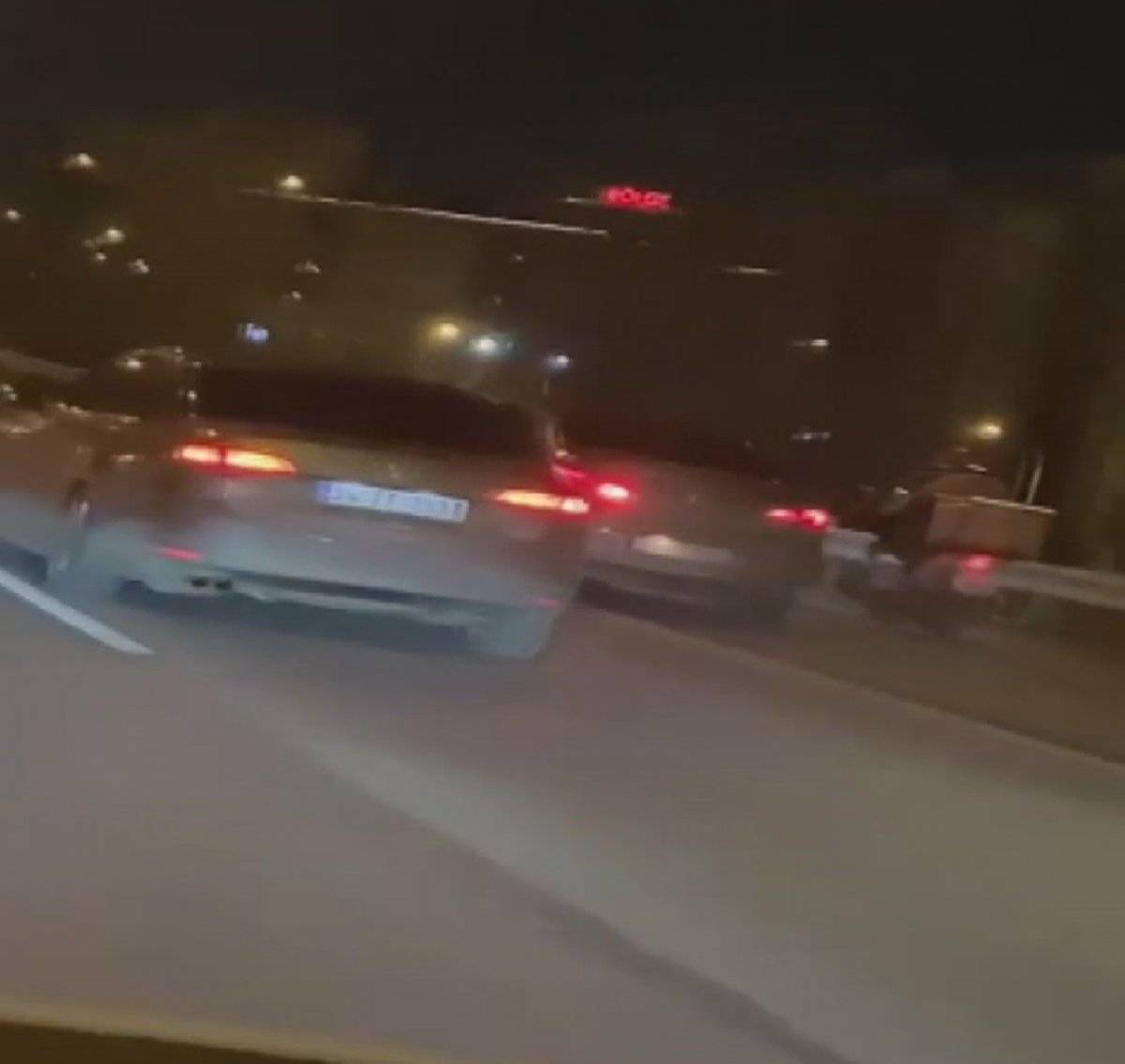 Kartal’da makas atan sürücüyü çekerken kendisi de trafiği tehlikeye soktu