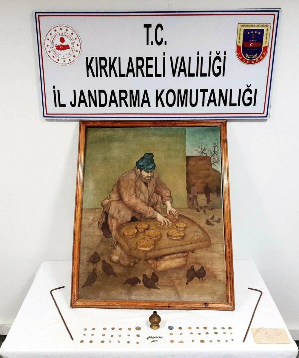Kırklareli’de 750 bin dolara satılmak istenen tablo ele geçirildi