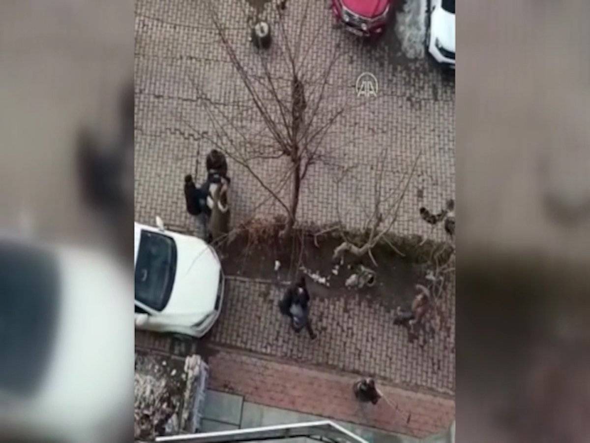 Karabük'te iki aile sokak ortasında birbirine girdi