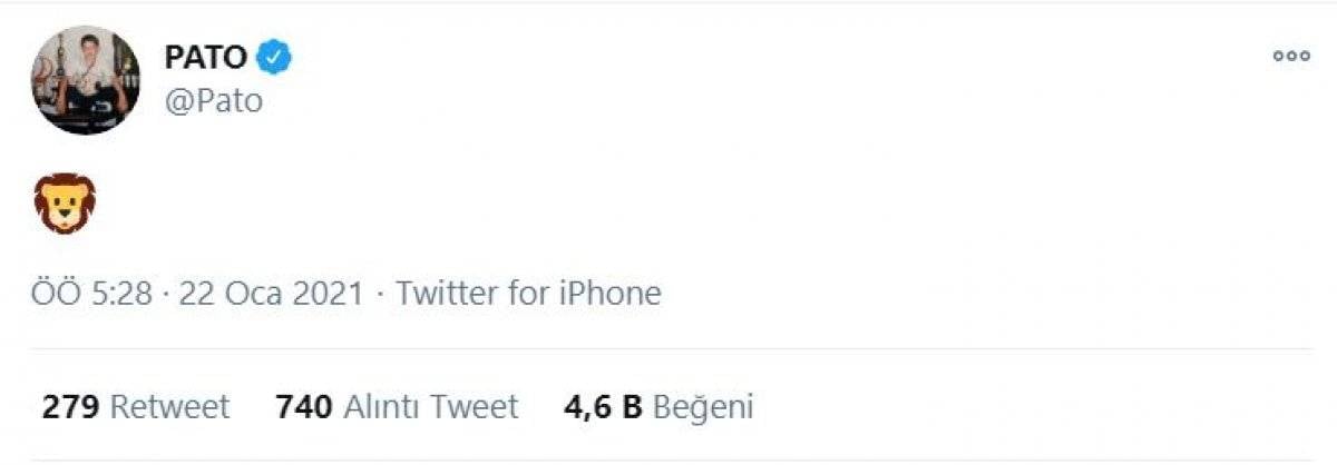 Alexandre Pato'nun aslan emojili paylaşımı heyecanlandırdı