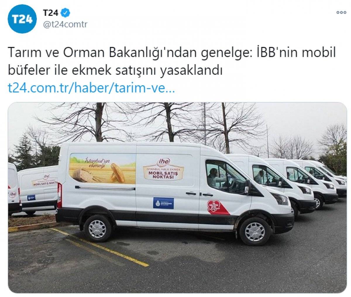 Tarım ve Orman Bakanlığı, 'İBB'nin mobil büfelerinin yasaklandığı' haberini yalanladı