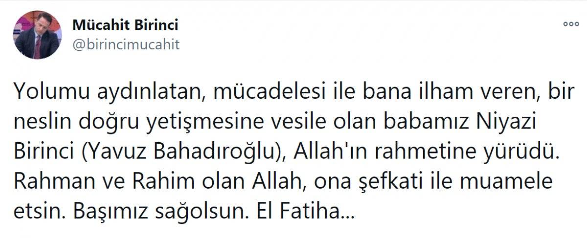 Yavuz Bahadıroğlu hayatını kaybetti