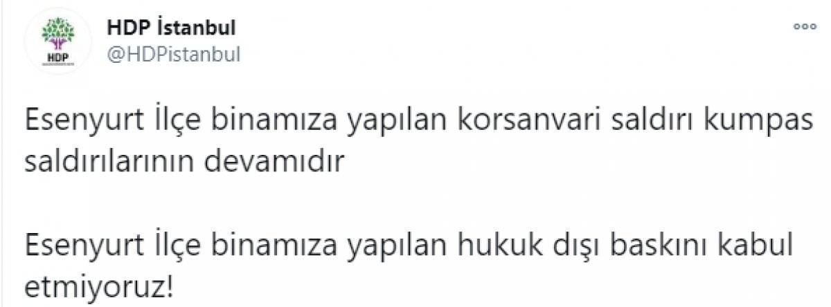HDP'den Esenyurt açıklaması: Her türlü hukuki işleme başvuracağız