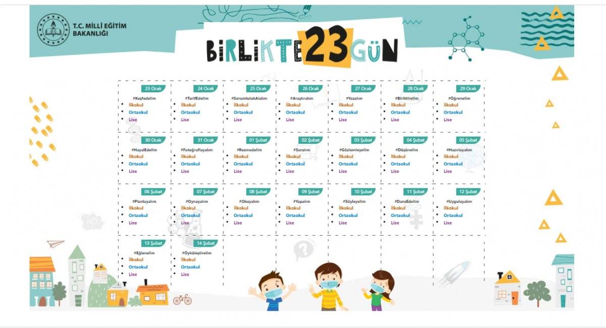 MEB 23 günlük etkinlik nedir? Birlikte 23 gün etkinliği nasıl indirilir? MEB 23 günlük takvimde neler var?