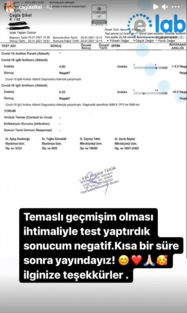 Çağla Şıkel'in koronavirüs paniği
