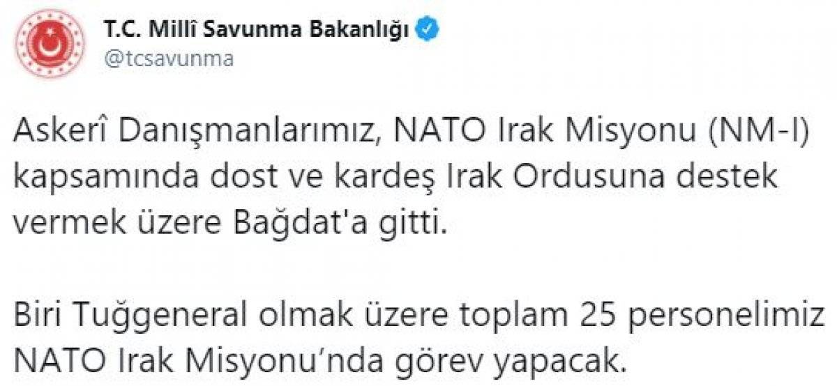 25 MSB personeli, NATO misyonu kapsamında Irak'a gitti
