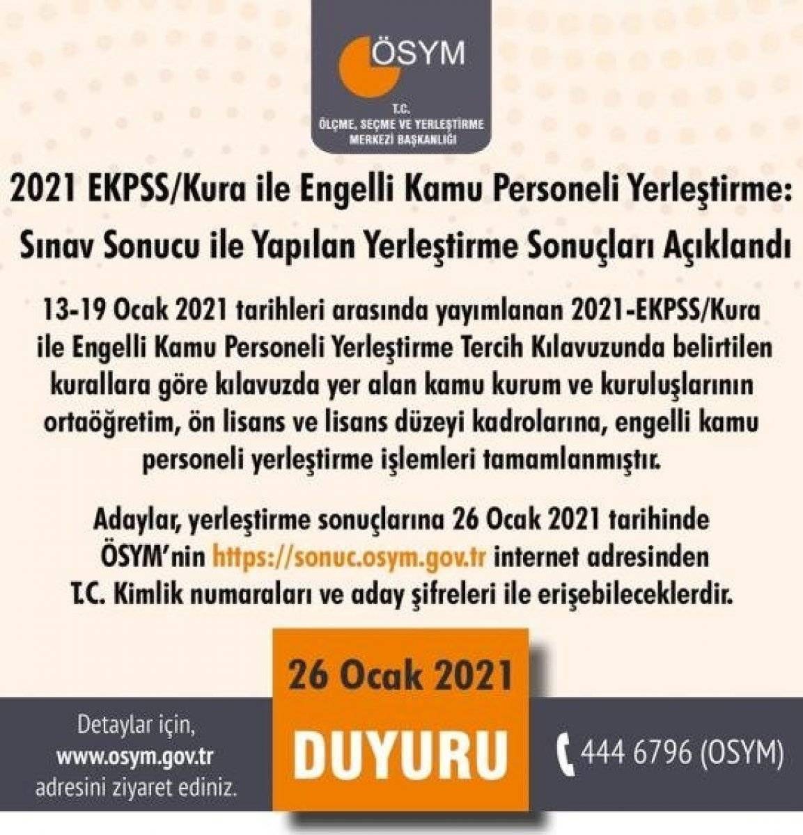 EKPSS tercihleri açıklandı mı? EKPSS yerleştirme sonucu sorgulama ekranı..