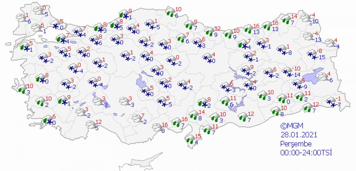 Beklenen kar Trakya'dan giriş yaptı