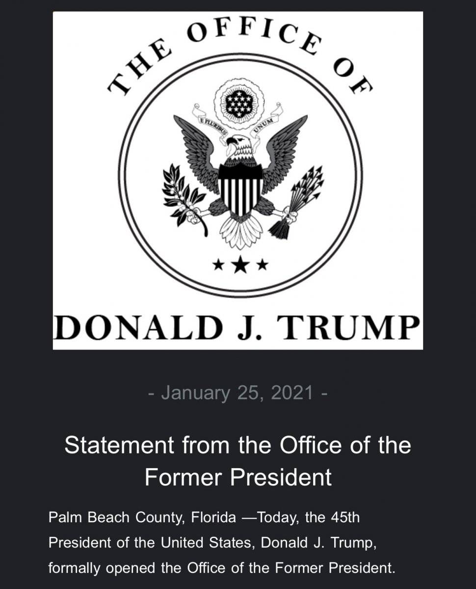 Donald Trump 'Eski Başkan Ofisi' açtı