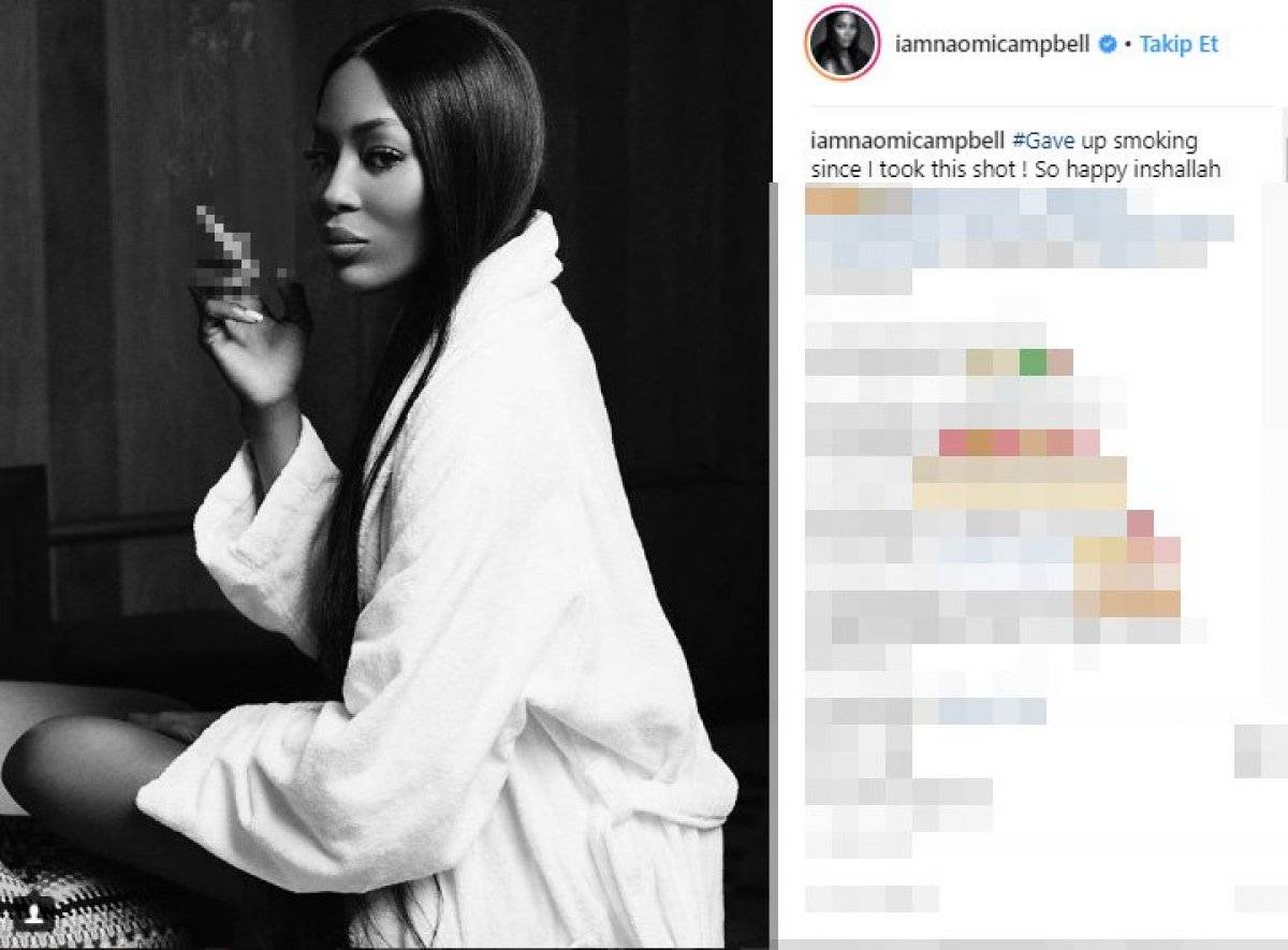 Naomi Campbell: Sigarayı bıraktım