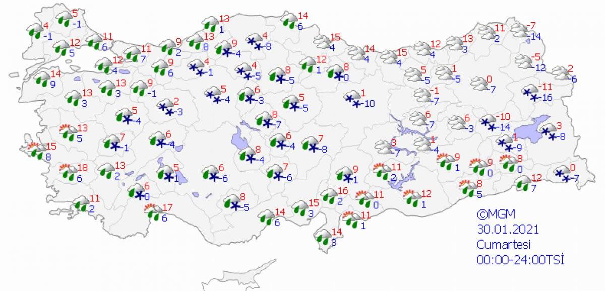 Beklenen kar Trakya'dan giriş yaptı