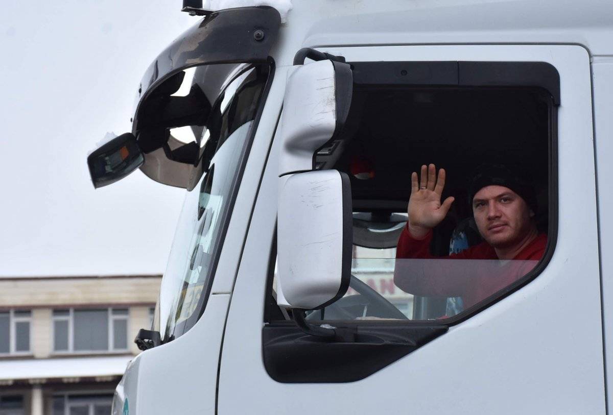 Kapıkule Sınır Kapısı'nda, 1400 tır çıkış için bekliyor