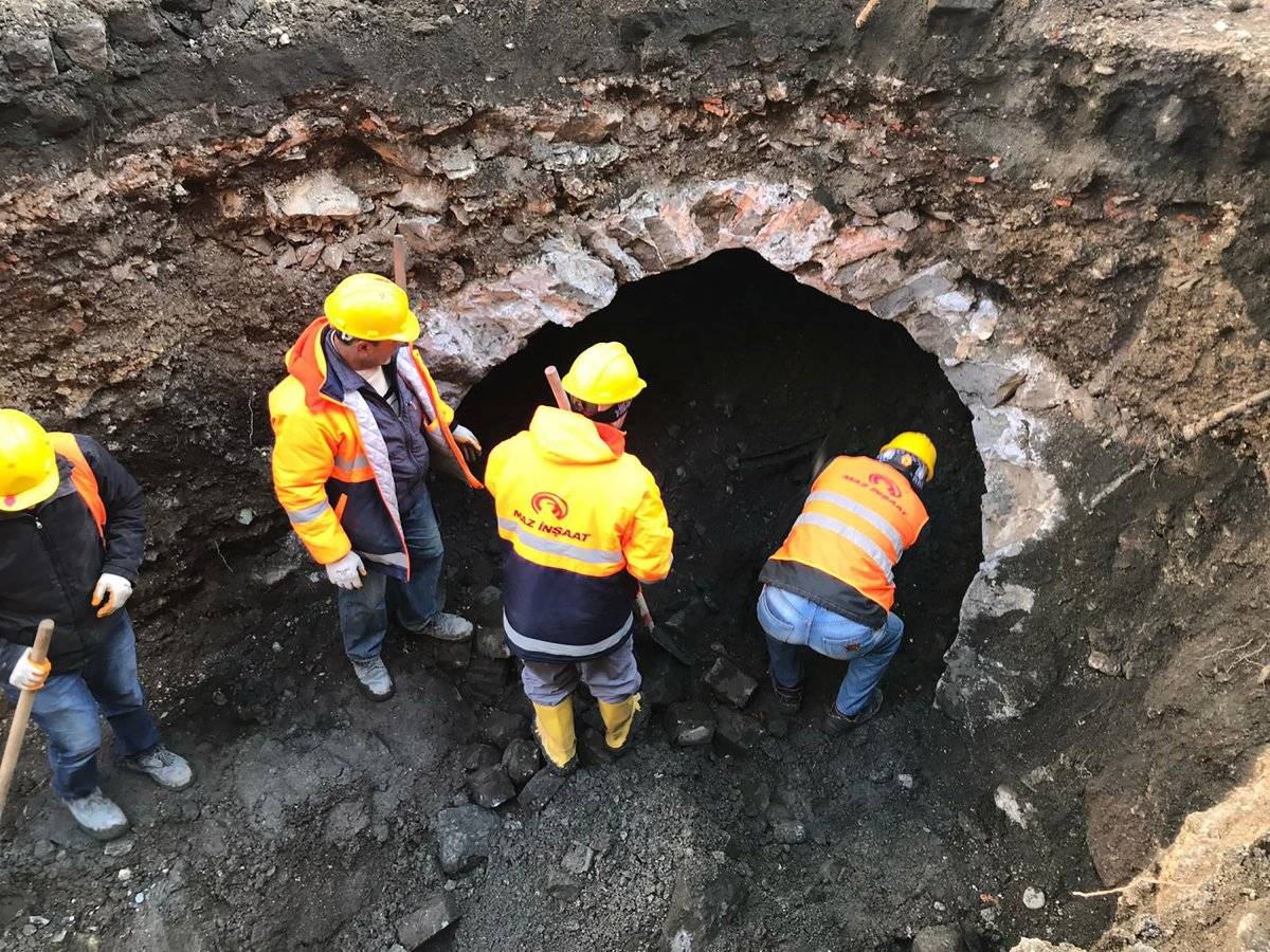 Trabzon’da altyapı kazısında bulunan sarnıcın sırrı çözüldü