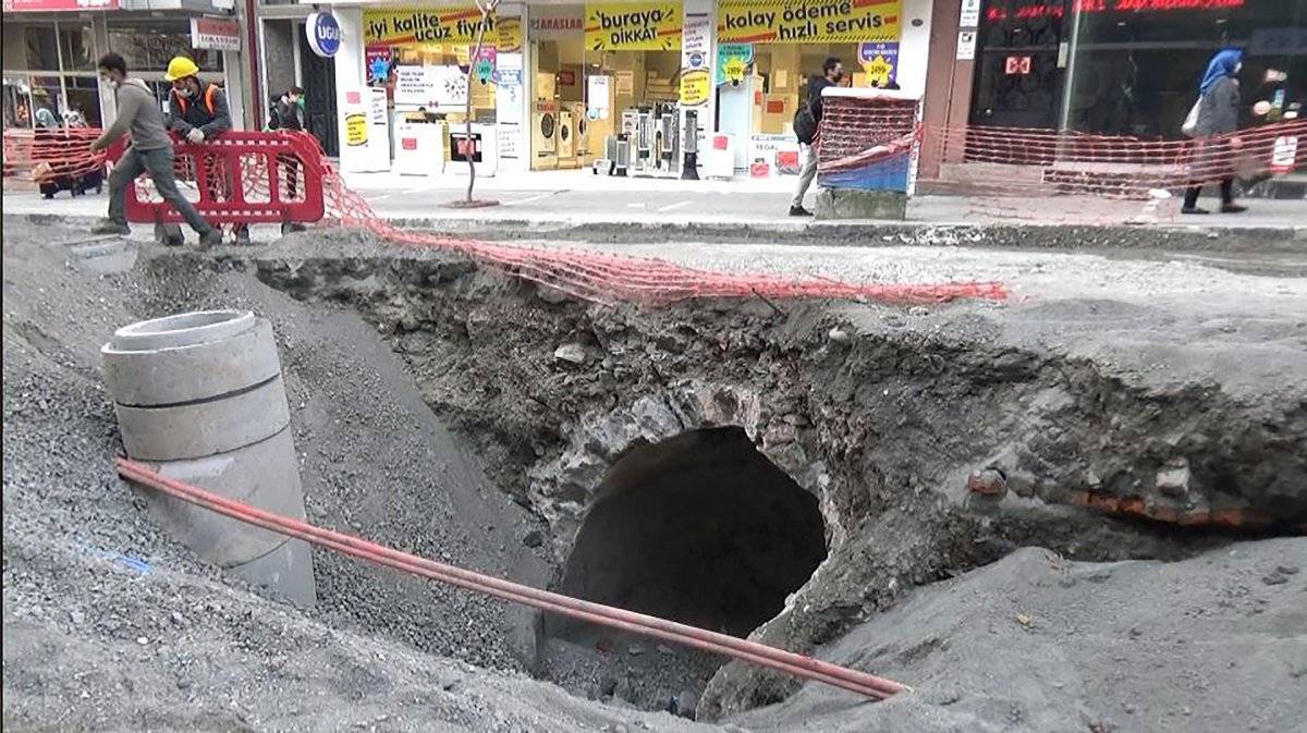 Trabzon’da altyapı kazısında bulunan sarnıcın sırrı çözüldü