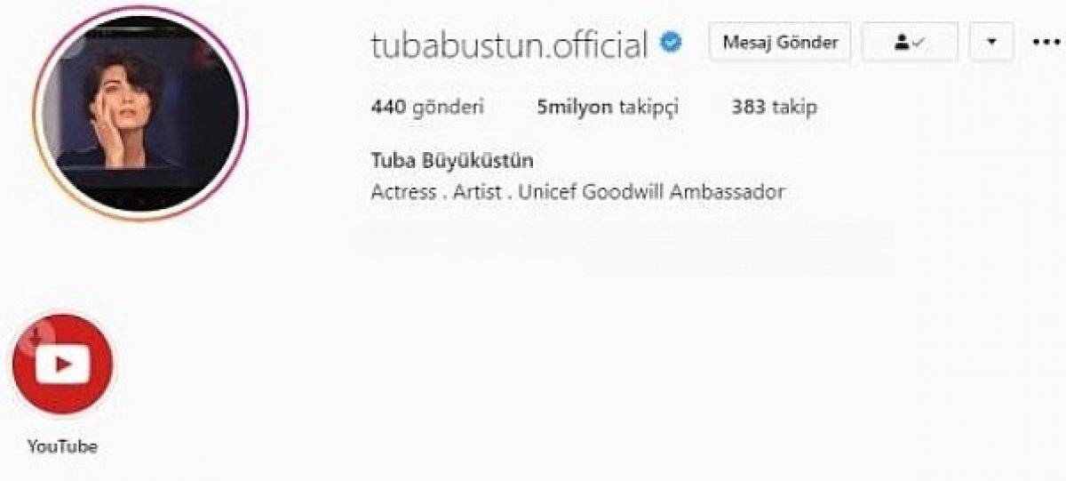 Tuba Büyüküstün'ün 5 milyon sevinci