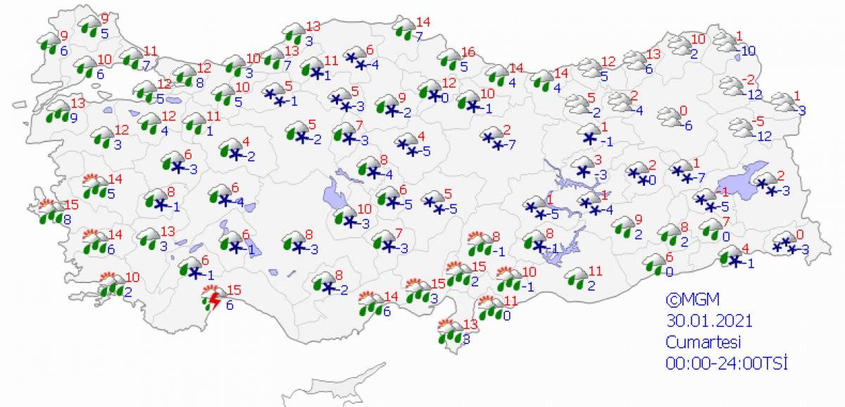 Meteoroloji'den kar, sağanak ve fırtına uyarısı
