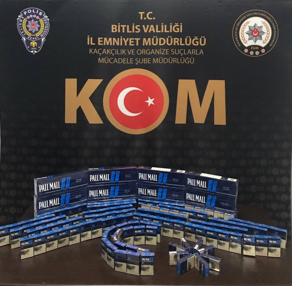 Bitlis'te 250 paket kaçak sigara ele geçirildi