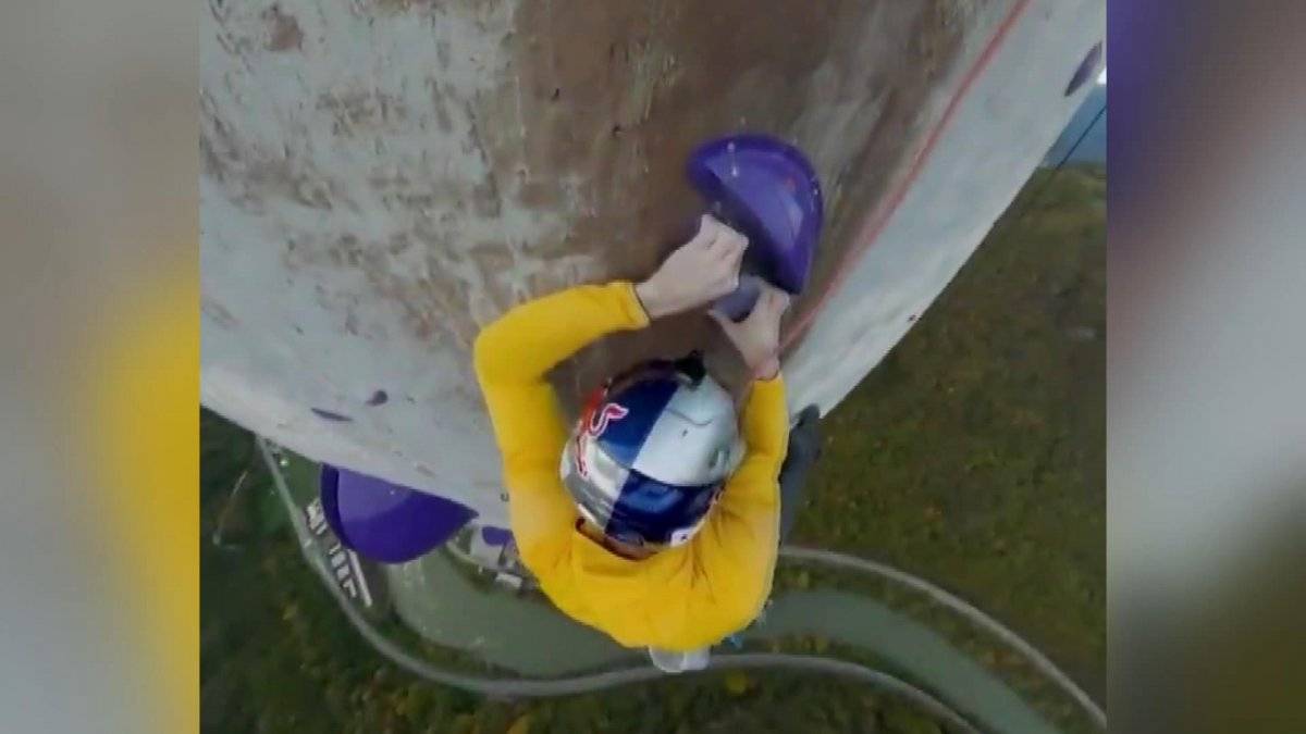 Slovenya'da 360 metrelik bacaya 8 saatte rekor tırmanış