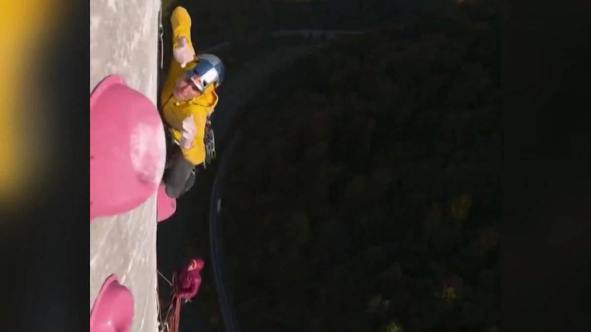 Slovenya'da 360 metrelik bacaya 8 saatte rekor tırmanış