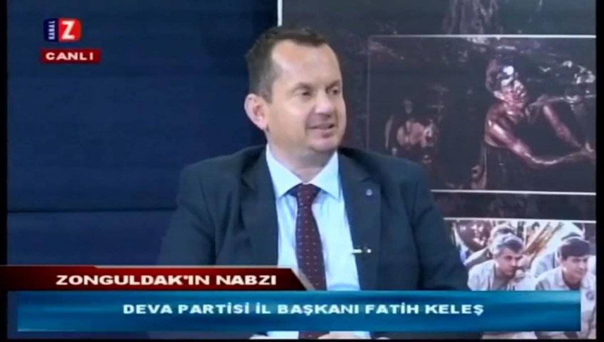 Deva Partisi Zonguldak İl Başkanı Fatih Keleş canlı yayında küfretti