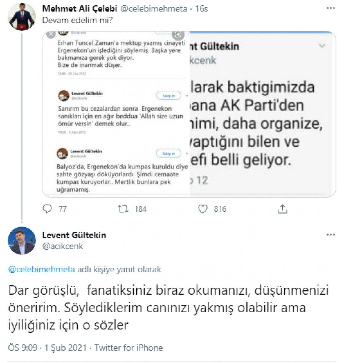 Mehmet Ali Çelebi ile Levent Gültekin arasında 'kumpasçı' tartışması