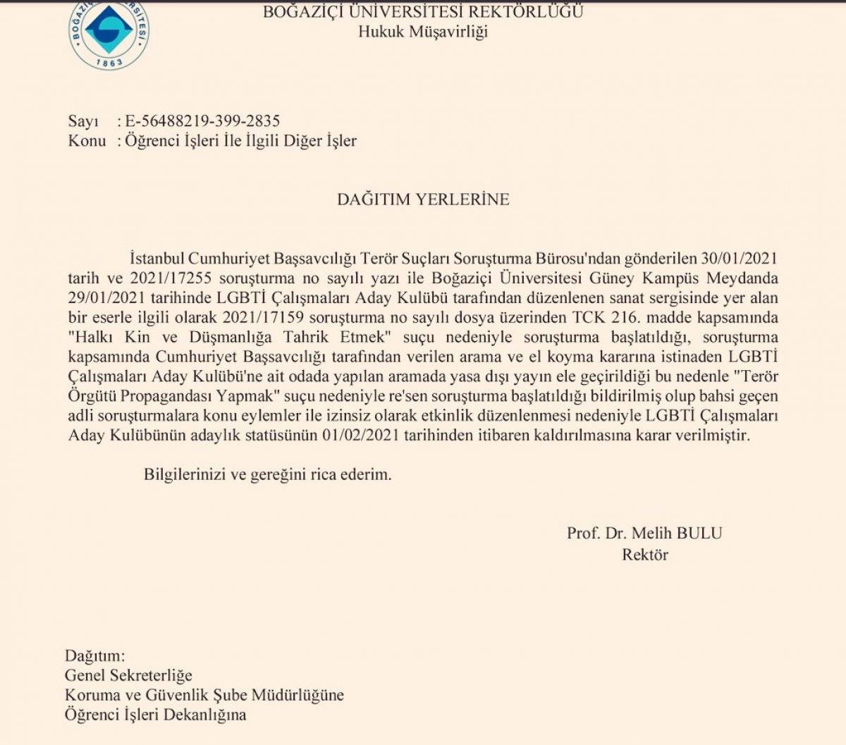 Boğaziçi Üniversitesi'ndeki eylemlere destek veren isimler