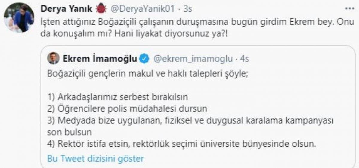 Ekrem İmamoğlu'nun 'liyakat' vurgusuna cevap