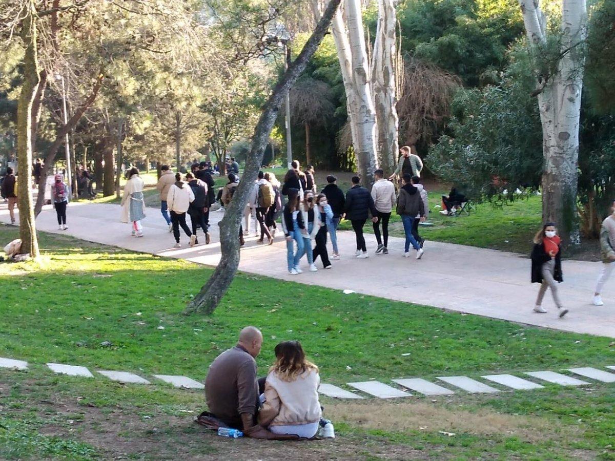 Maçka Parkı’nda dikkat çeken kalabalık