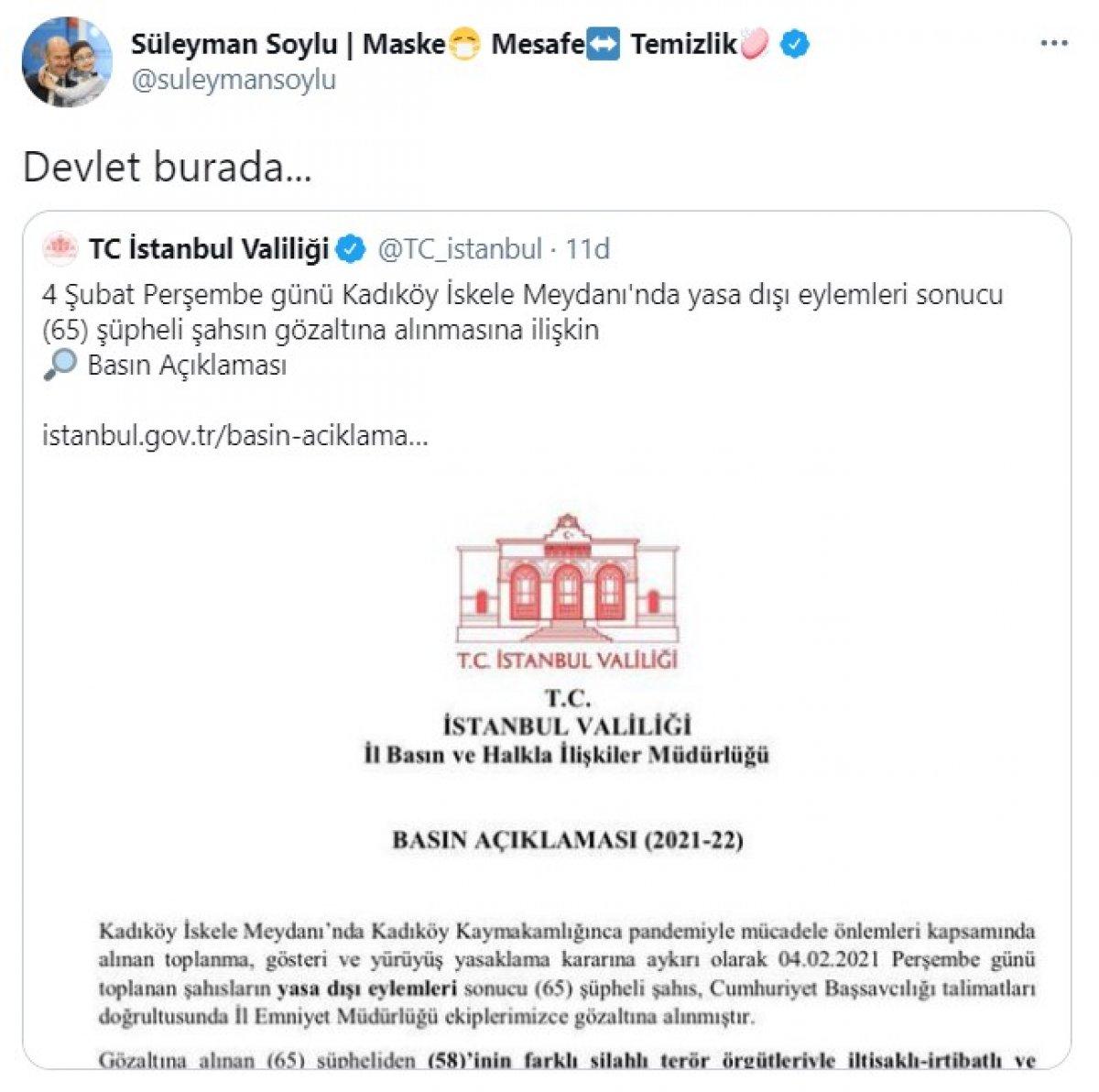 İstanbul Valiliği: 65 kişiden 58'i terör örgütleriyle irtibatlı