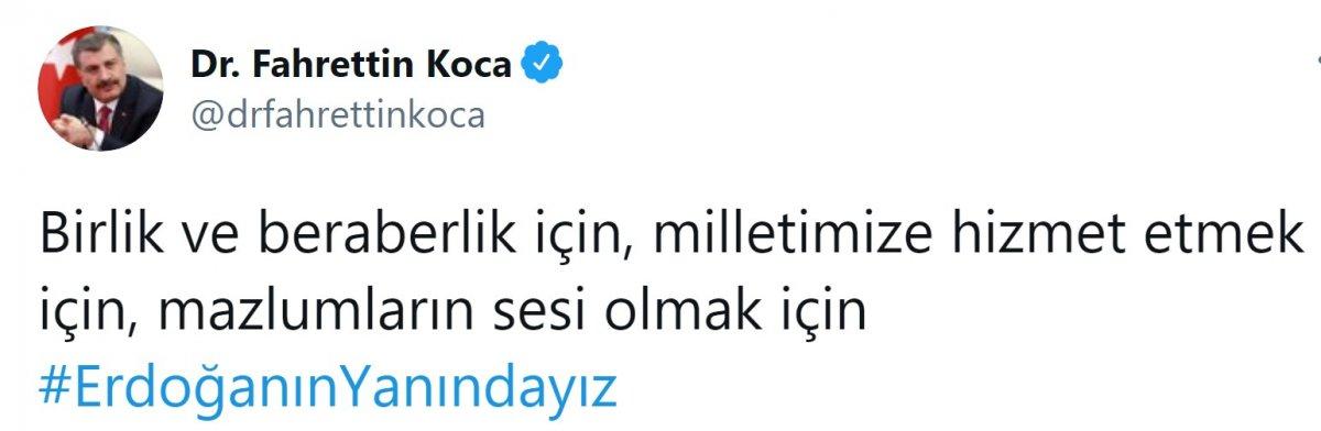 Cumhurbaşkanı Erdoğan'a destek tweet'leri 2 milyonu aştı