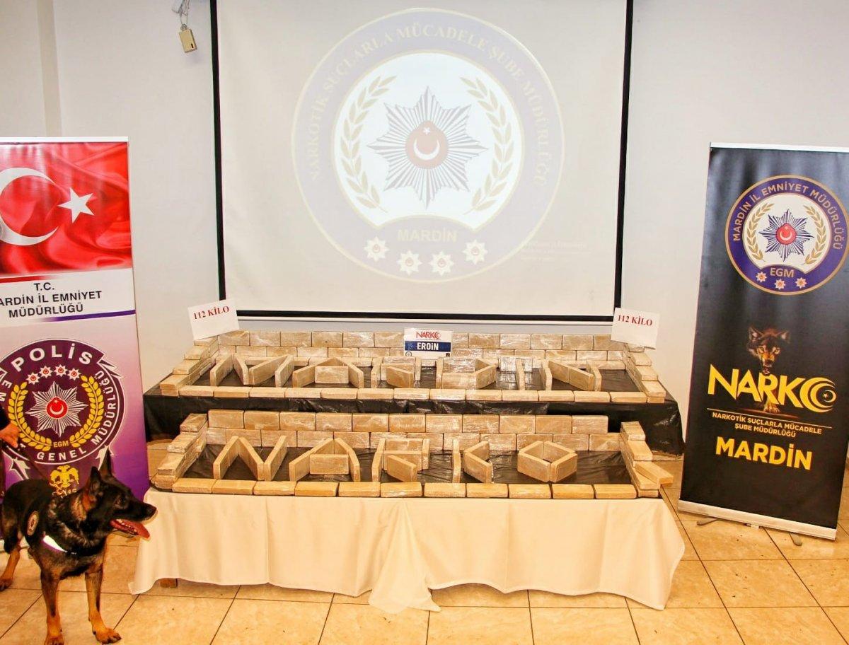 Mardin polisi 112 kilogram eroin ele geçirdi