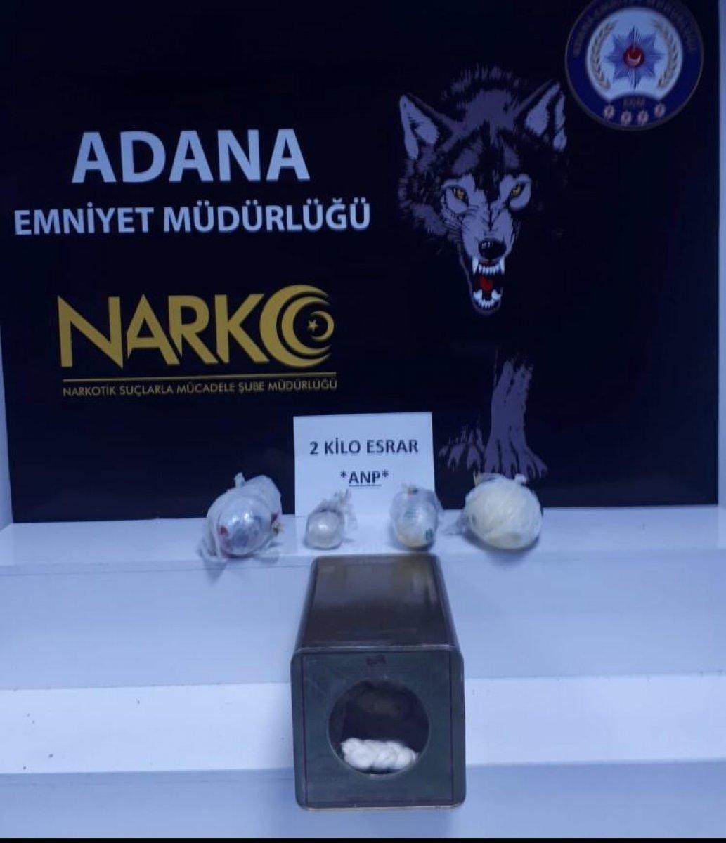 Adana'da peynir arasında esrar sevkiyatı