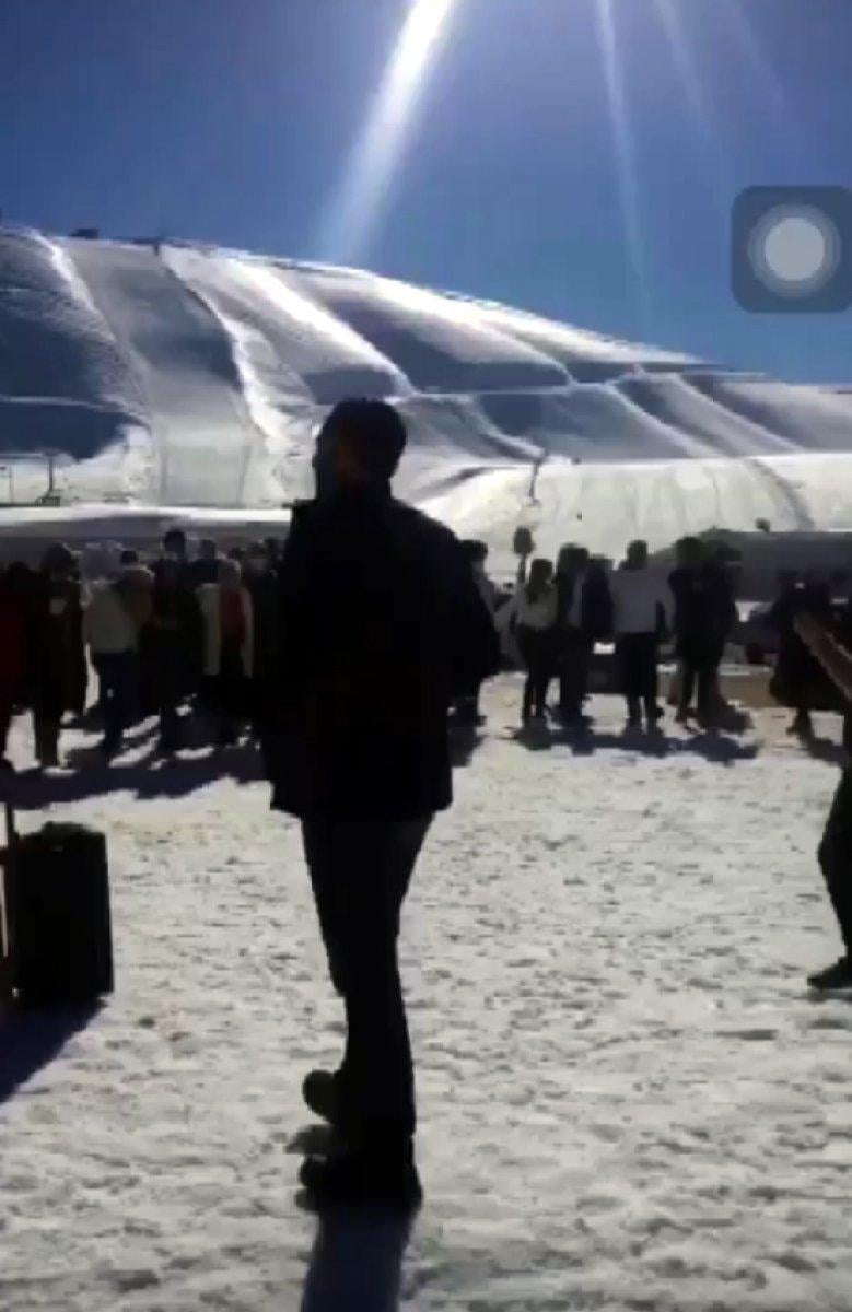 Kahramanmaraş'ta kayak merkezinde halay tepki çekti