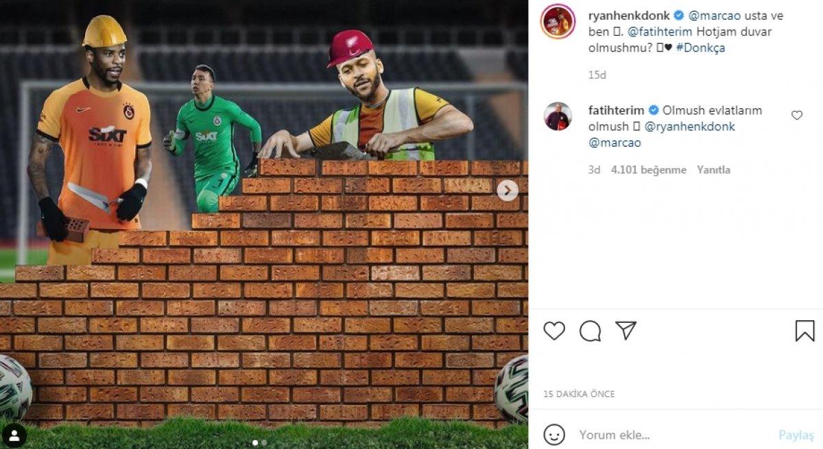 Ryan Donk'tan Instagram paylaşımı: Duvar olmuş mu Fatih Hocam