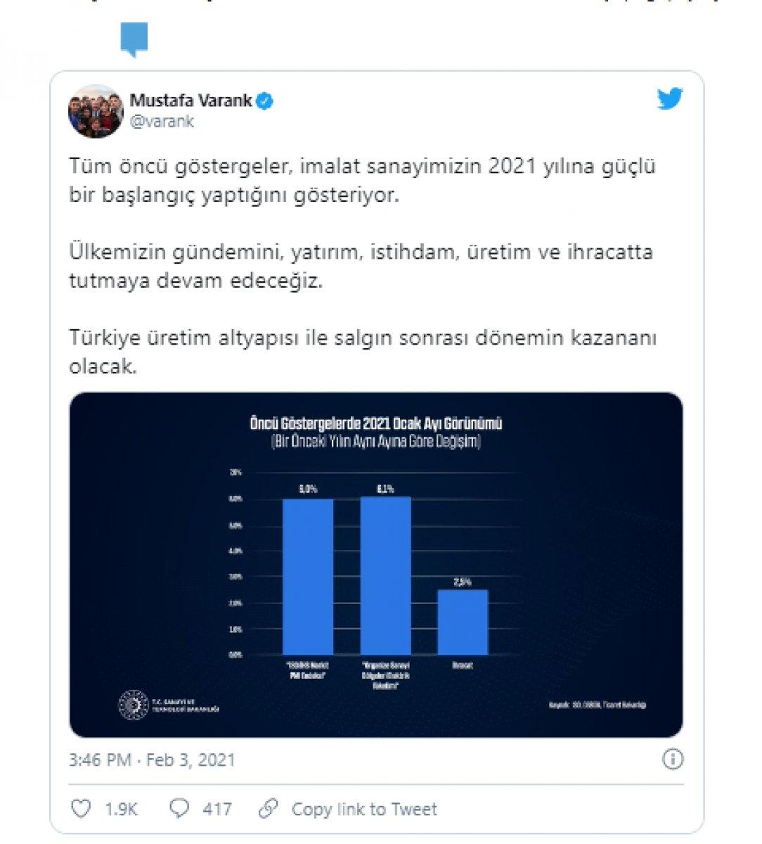 Mustafa Varank'ın mesajı