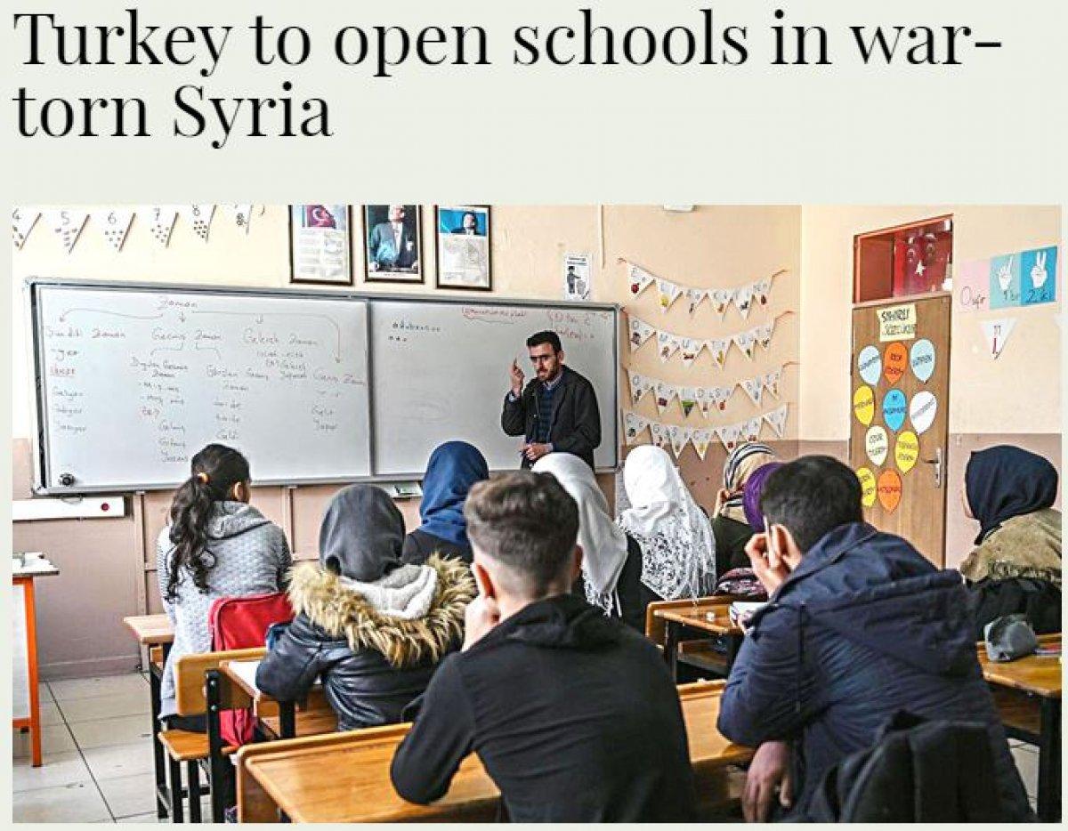 Arab News, Türkiye'nin Çobanbey'de okul kararını yazdı