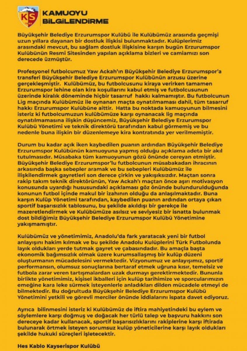 Erzurumspor'da Yaw Ackah krizi