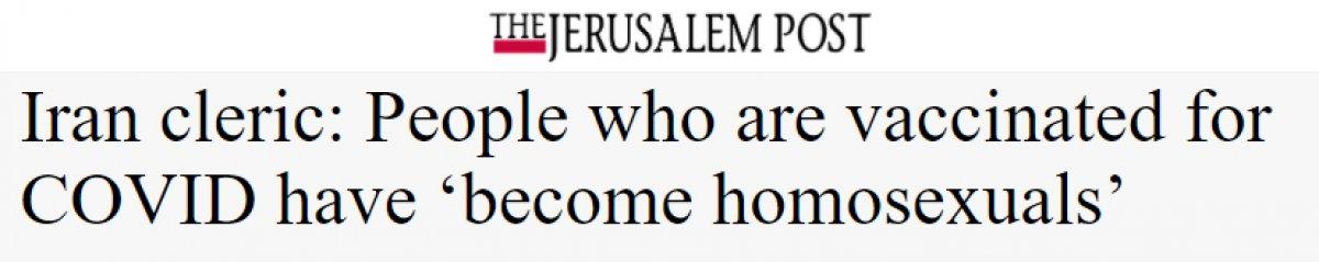 İranlı din adamı: Koronavirüs aşısı yaptıranlar 'eşcinsel' oldu